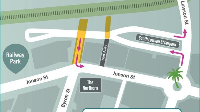 Byron Shire Council will begin work to improve pedestrian safety in the South Lawson Street carpark from Monday, July 26.