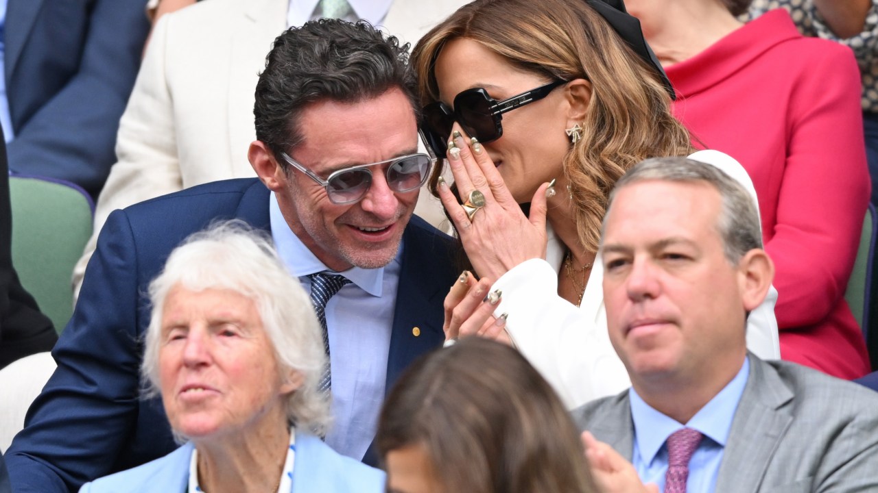 Hugh Jackman shares sweet hug with single actress at Wimbledon