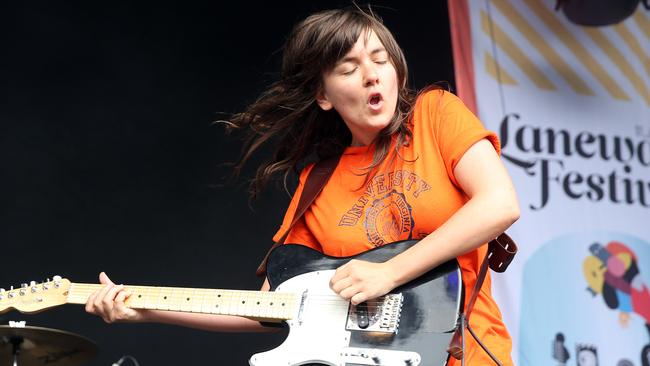 01/02/15, Sydney, N.S.W. Australia Â© Andrew Murray Courtney Barnett preforming at the Laneway Festival, in Rozelle