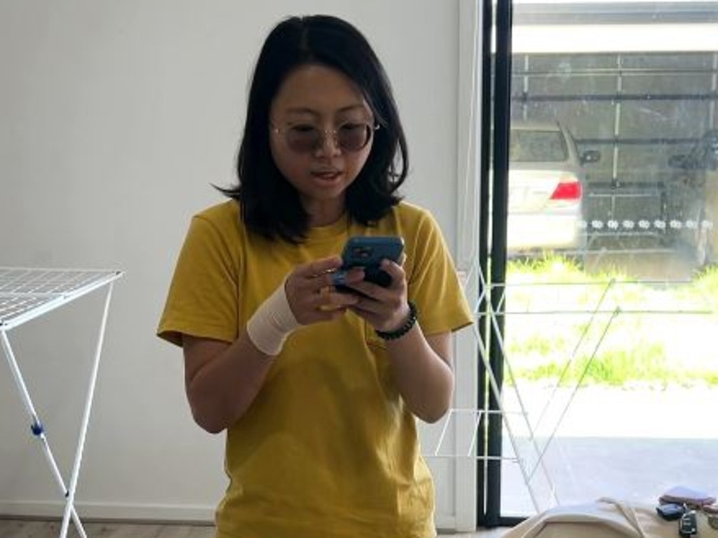 Tsai-Wei Hung argues with her former flatmates. Picture: Supplied