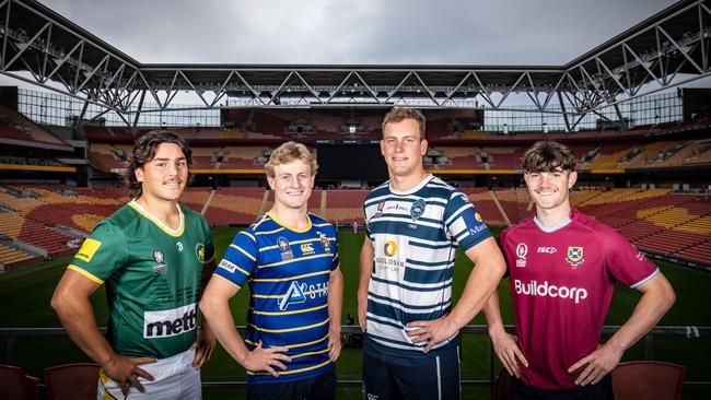 Colts 1 boys mean business. Left to right: Zac Hough, Henry Wilson, Hamish Muller, Tom Manca. Pic: Brendan Hertel/QRU