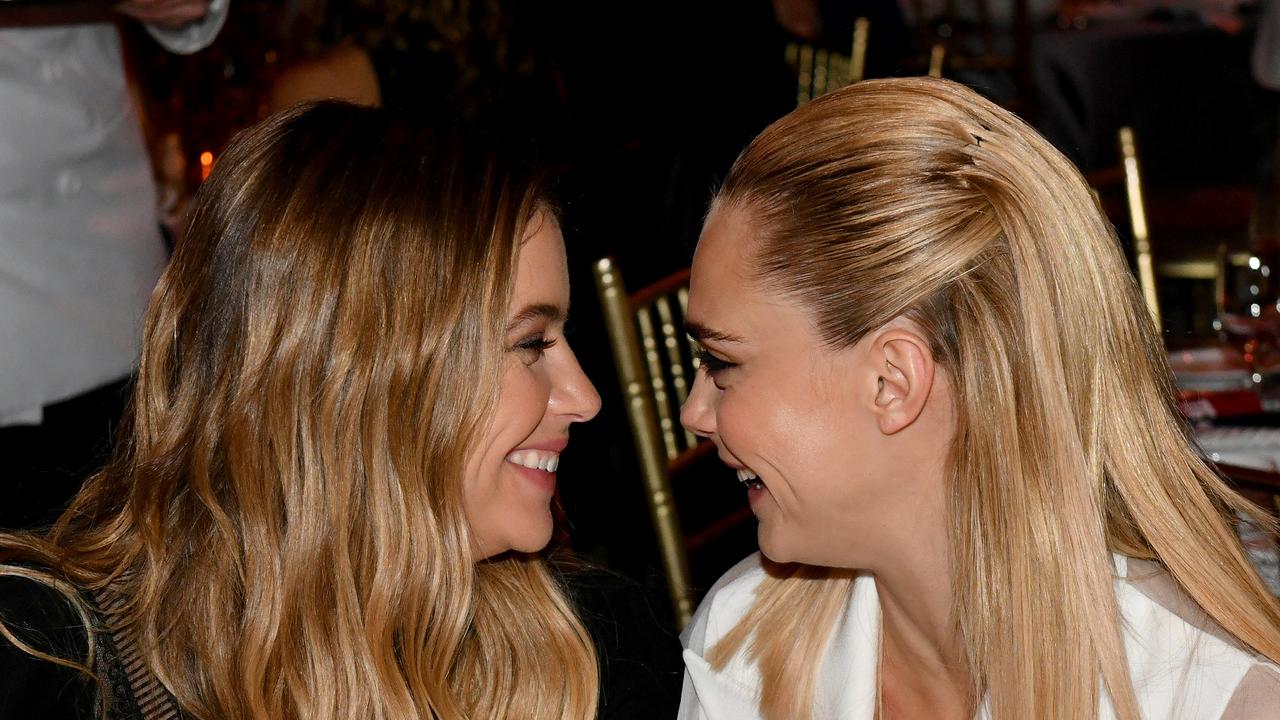 Cara (right) and girlfriend Ashley Benson at the event. Picture: Craig Barritt/Getty Images for The Trevor Project