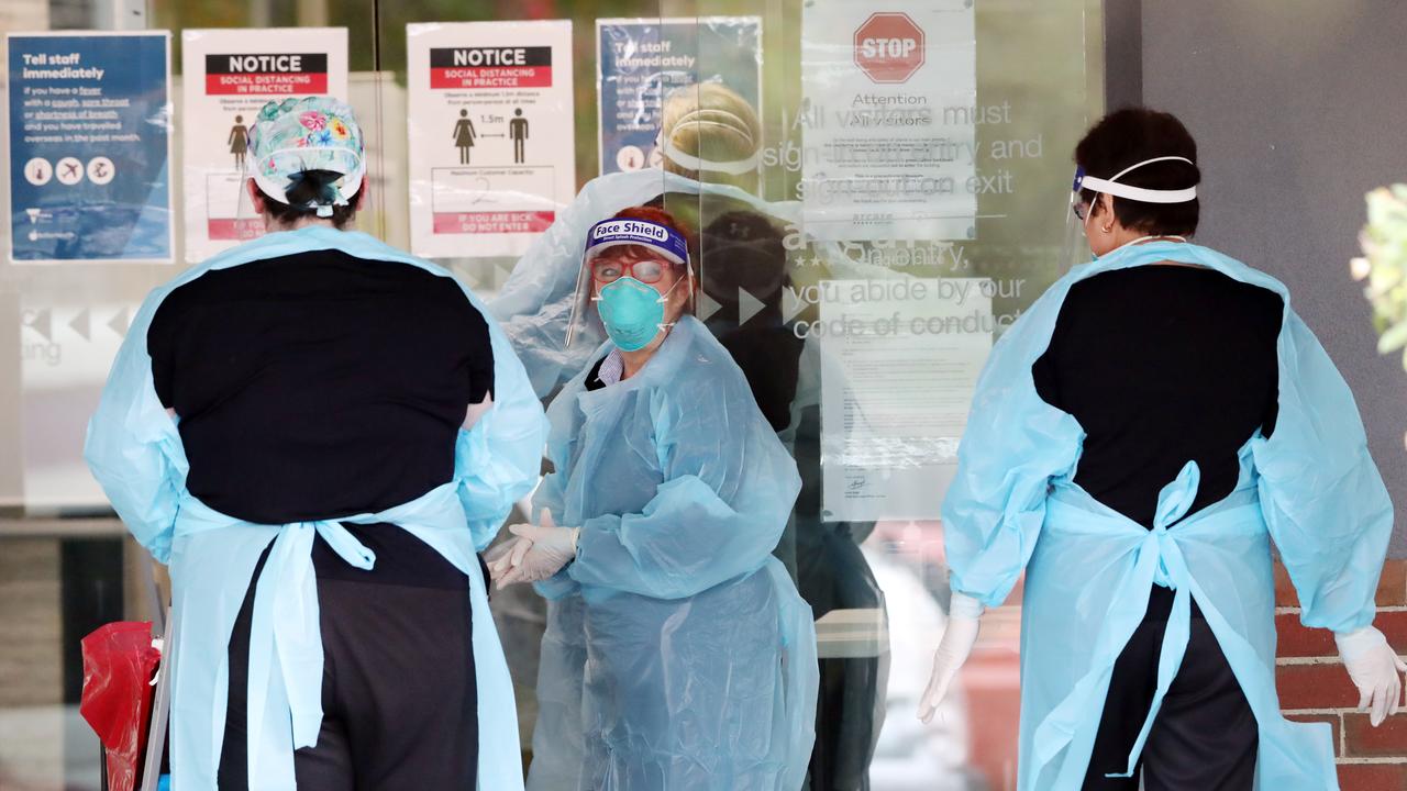 Aged care workers are among the infected cases in this outbreak. Picture: David Crosling