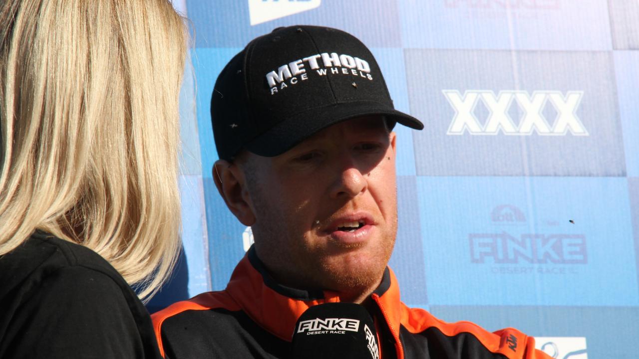Callum Norton has won the 2025 Finke Desert Race Prologue in the bike category, Saturday, June 7. Picture: Gera Kazakov