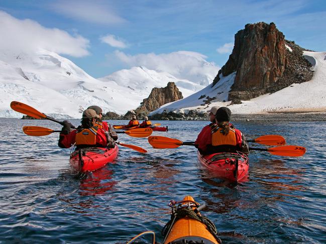 CATHAY CAMPAIGN .. NORWAY .. Exploring a remote corner of Norway by kayak with G Adventures. Picture: G Adventures