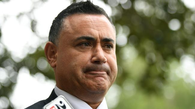 Deputy Premier and Leader of the NSW Nationals John Barilaro has urged his colleagues to ditch the ties and the $700 suits and wear jeans to connect to real people. Picture: AAP Image/Joel Carrett