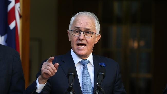 PM Malcolm Turnbull and Treasurer Scott Morrison holding a press conference at Parliament House in Canberra. Picture Kym Smith