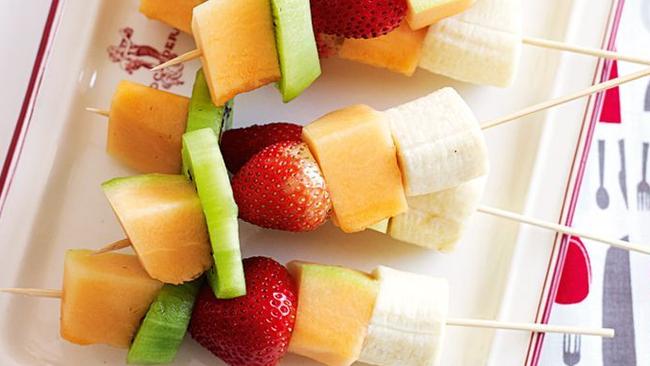 Fruit kebabs