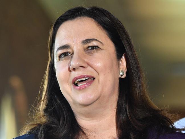 Queensland Premier Annastacia Palaszczuk is seen during a media conference at Proserpine Hospital during the Queensland Election campaign in Proserpine, Monday, October 30, 2017. Premier Palaszczuk announced that if she is re-elected her government will recruit 3000 additional nurses and 100 midwives. (AAP Image/Darren England) NO ARCHIVING