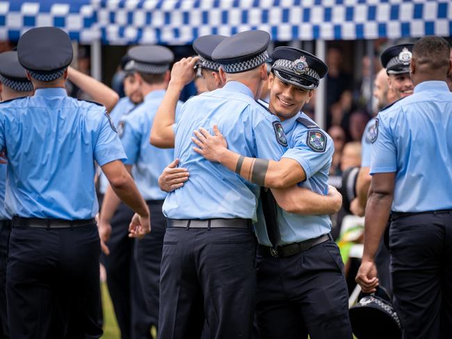 New officers celebrate after being sworn in (Photo: Queensland Police)