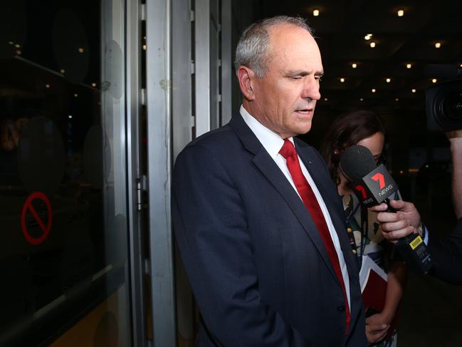 Ken Henry after resigning in the wake of the banking royal commission. Picture: Britta Campion