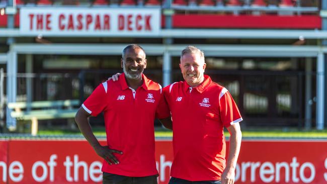 Dimitri Mascarenhas with Sorrento president Ben McDonald. Picture: Supplied