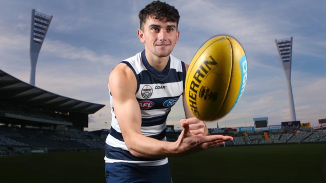 Mark O’Connor will make his AFL debut on Saturday night. Picture: David Crosling