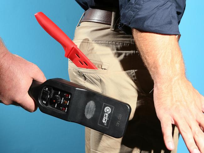 Aldi is selling a ceramic knife that can pass screening undetected. Picture Glenn Hampson