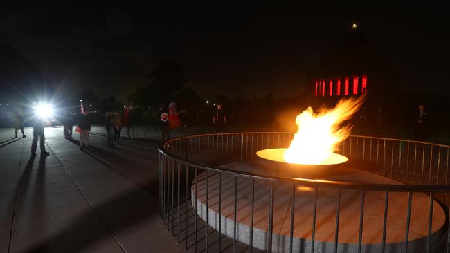 The Eternal Flame at the Shrine Of Remembrance.