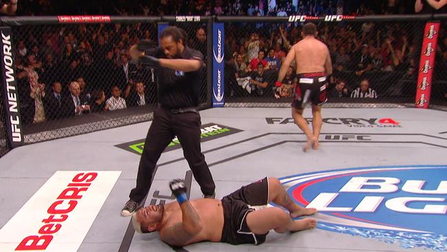 Mark Hunt has been defeated in UFC 180.