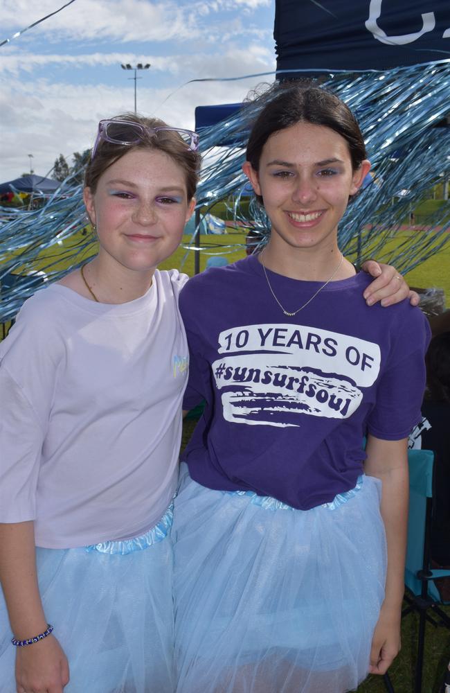 Piper Kelly and Lola Hunter at the Sunshine Coast Relay for Life 2022.