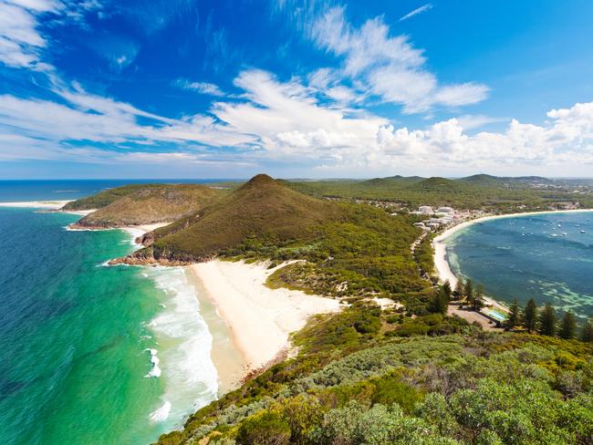 ESCAPE: BEST OF AUSTRALIA -  View from Tomaree Head Lookout, Port Stephens, New South Wales Australia. Picture: Istock