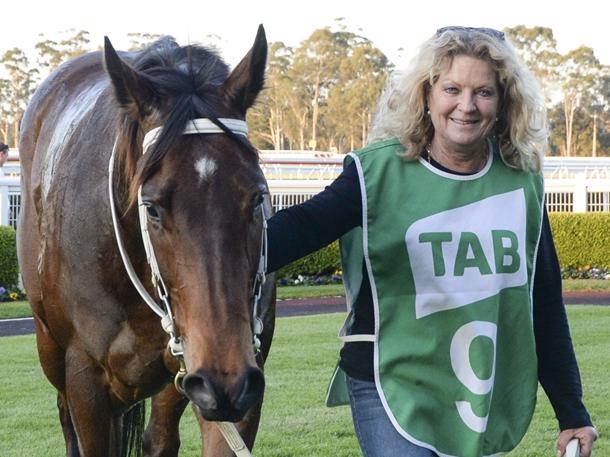 Trainer Angela Davies has I Am Sugoi, the full brother to Our Kobison (pictured), ready to win at Tuncurry. Picture: Bradley Photos