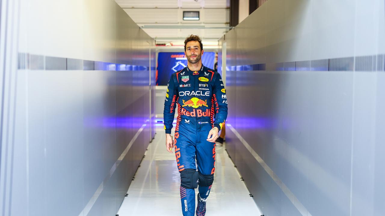 Daniel Ricciardo strutting back onto the grid. Photo by Mark Thompson/Getty Images.