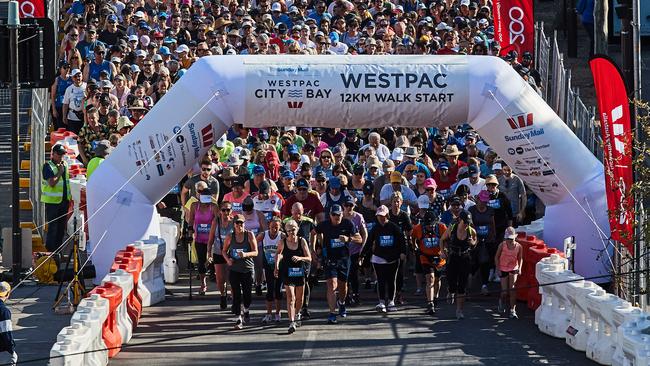 The start line at last year’s City-Bay event. Picture: Matt Loxton