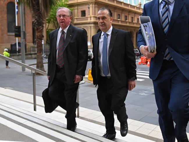 Mr V’landys arrives at the Federal Court in Sydney today. Picture: NCA NewsWire / Steven Saphore