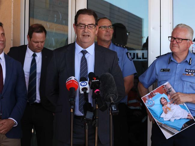 Detective Superintendent Rod Wilde to the media. Picture: Colin Murty