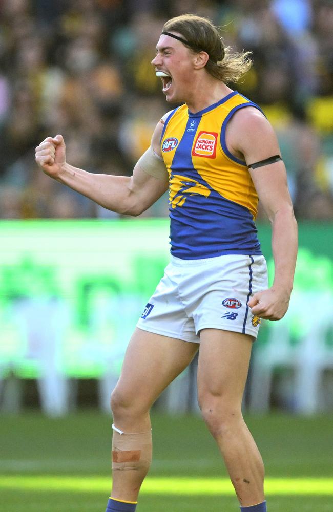 Harley Reid almost got the Eagles over the line. Picture: Quinn Rooney/Getty Images