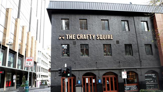 The Crafty Squire in Russell St is a Tier 1 exposure site. Picture: Rebecca Michael