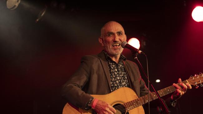 Paul Kelly performs for the Uluru Dialogue Yes campaign at the Corner Hotel Melbourne. Picture: Arsineh Houspian / The Australian