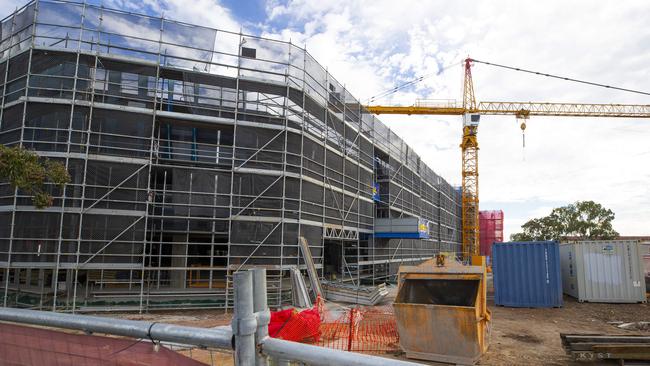 Construction has started on the new Redcliffe Hospital multistorey carpark. Picture: Renae Droop