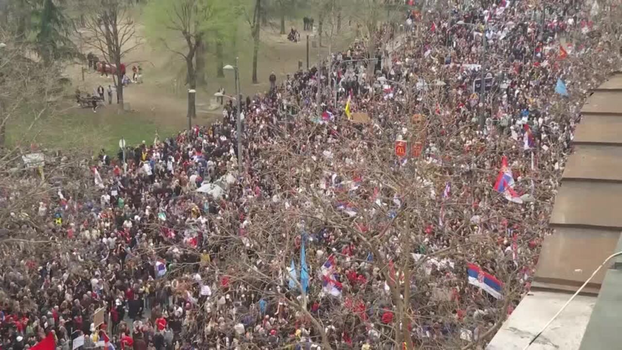 Protesters flood Belgrade for huge anti-government rally | The Australian