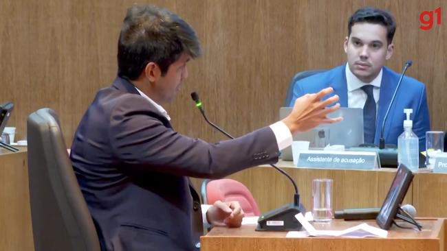 Mario Marcelo Santoro describes how he grabbed the neck of Cecilia Haddad in a bizarre and disturbing courtroom confession. Picture: Supplied