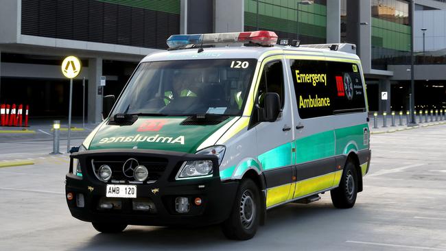 Three ambulances arrived at the scene at Munno Para West on Sunday night.
