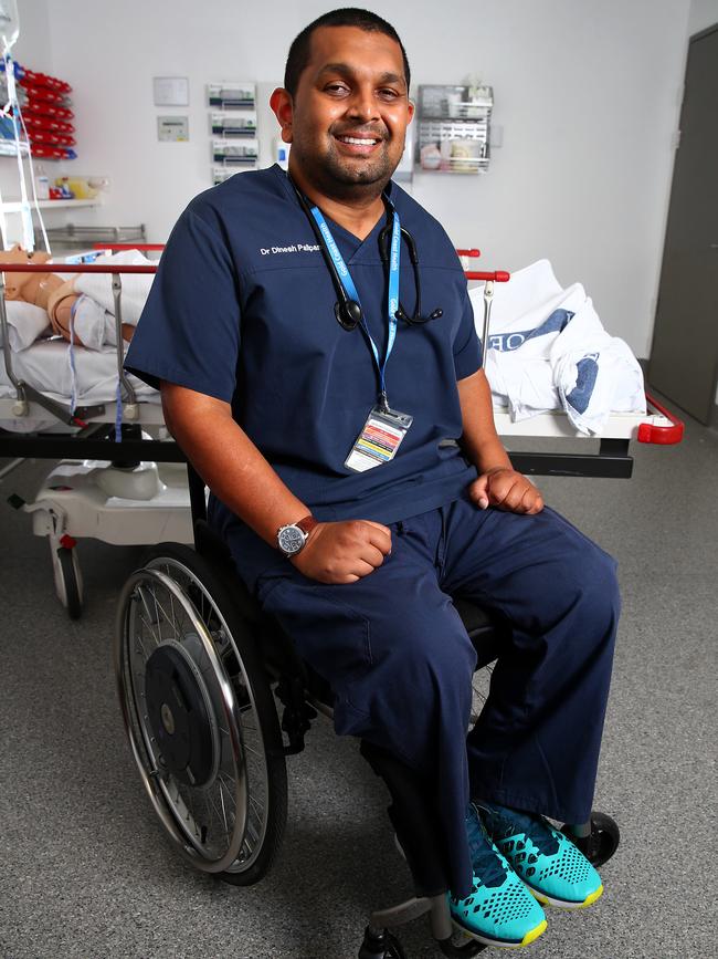 Dinesh Palipana made headlines for overcoming his disability to receive an internship as a doctor at Gold Coast Hospital.