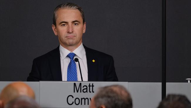 CBA boss Matt Comyn said immigration was providing a tailwind to the Australian economy. Picture: NCA NewsWire / Luis Ascui