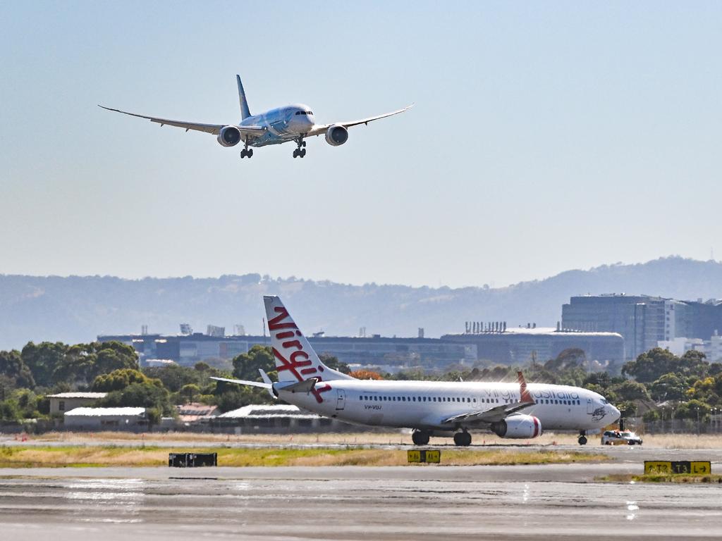 He had just arrived at Adelaide Airport. Picture: Brenton Edwards