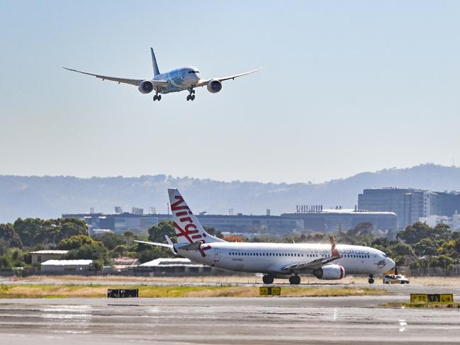 He had just arrived at Adelaide Airport. Picture: Brenton Edwards