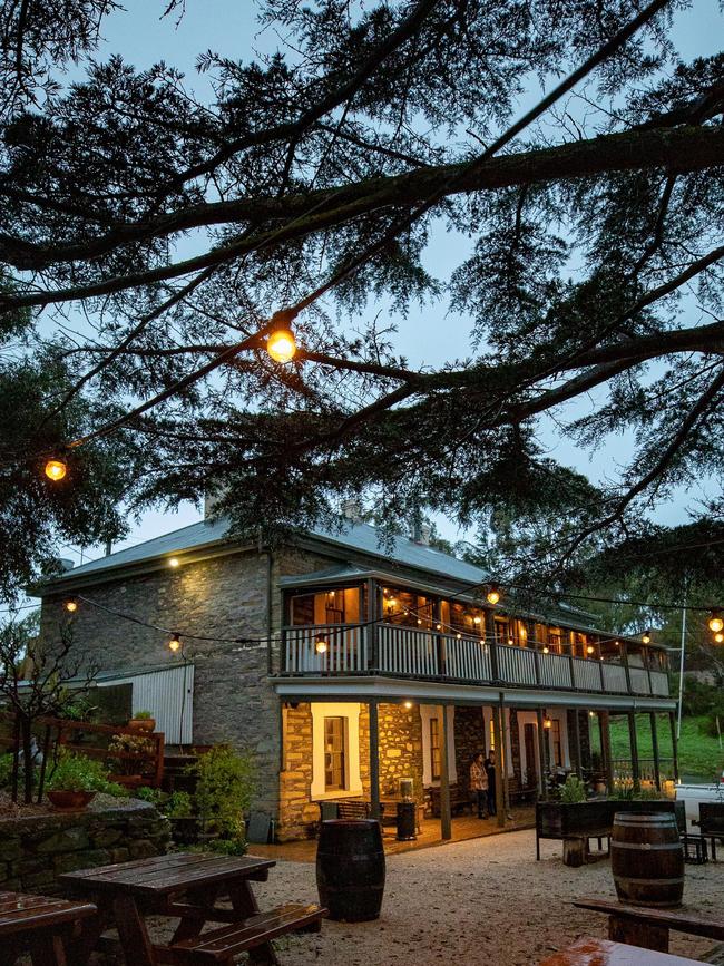 Outdoor terrace at the Scenic Hotel, Norton Summit.