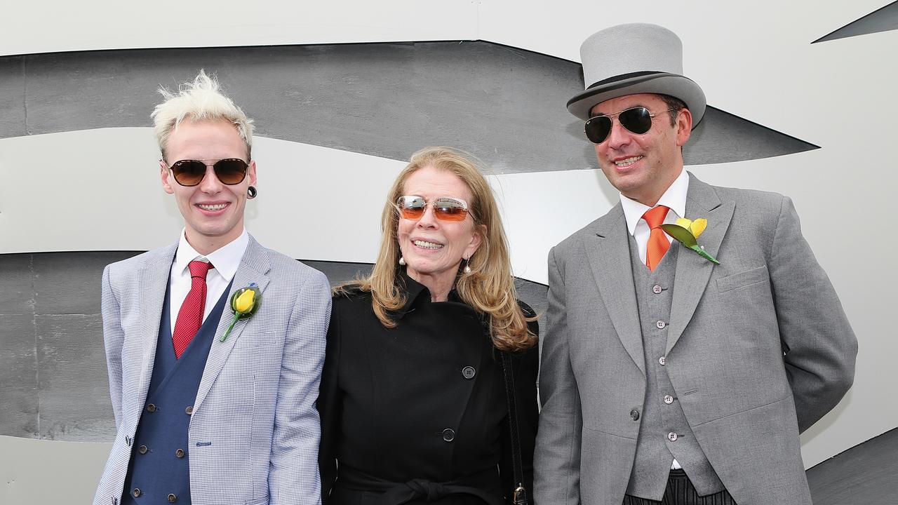 Pixie Skase (centre) on Cup Day in 2016. Picture: Julie Kiriacoudis