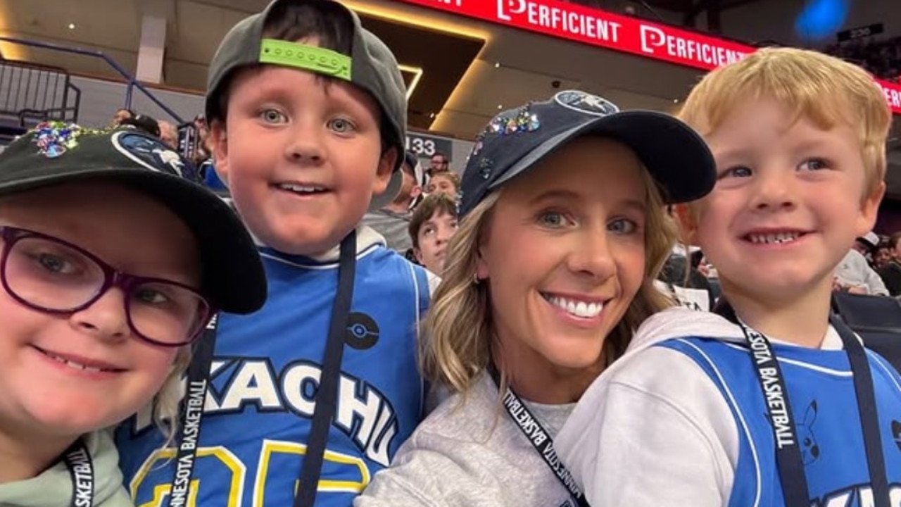 The first time the family attended an entire NBA game. Photo: Instagram.