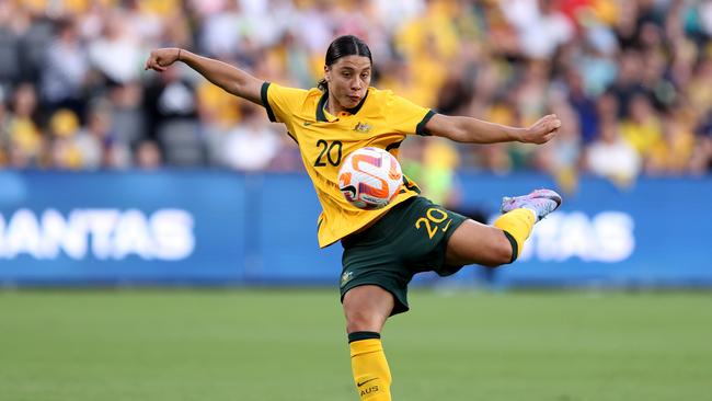 Matildas captain Sam Kerr is set to play a huge role in the Matildas’ World Cup campaign. Picture: Brendon Thorne/Getty Images