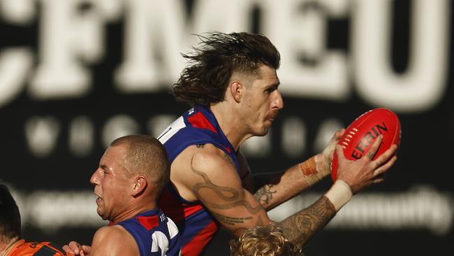 Sam Naismith of Port Melbourne. (Photo by Daniel Pockett/AFL Photos/via Getty Images)