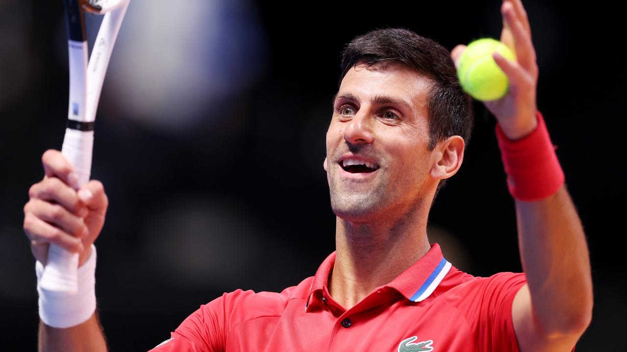 Novak Djokovic Australian Open Djokovic completes one-hour training session with bemused Jannik Sinner Herald Sun