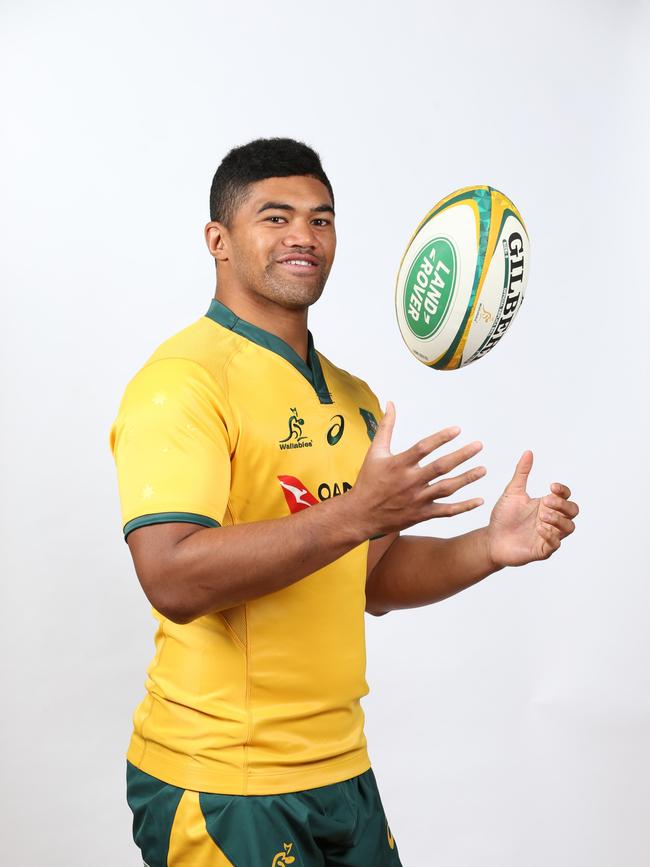 Burn Boyz leader Jordan Uelese in his Wallaby gear. (Photo by Jono Searle/Getty Images)