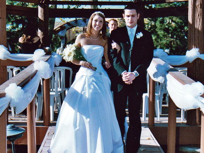 Jessica and Matt pictured at their wedding.