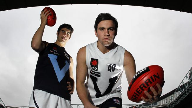 Christian Petracca and Paddy McCartin ahead of the 2014 draft Etihad Stadium.