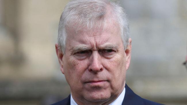 (FILES) In this file photo taken on April 11, 2021 Britain's Prince Andrew, Duke of York attends the Sunday service at the Royal Chapel of All Saints in Windsor, England. - Britain's Prince Andrew faces a crucial week in his fight against a sexual assault lawsuit brought in New York by a long-time accuser of Jeffrey Epstein and Ghislaine Maxwell. The release of a legal settlement on Monday, January 3, 2022, and oral arguments in the case on Tuesday come after socialite Maxwell was convicted last week of sex trafficking minors for Epstein. Virginia Giuffre alleges that Epstein, a money manager who killed himself while awaiting trial in 2019, lent her out for sex with his wealthy and powerful associates, including Andrew. (Photo by Steve Parsons / POOL / AFP)