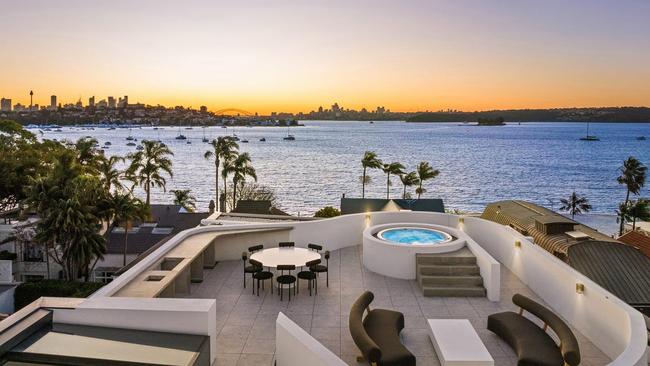 The stunning views from the Rose Bay penthouse.