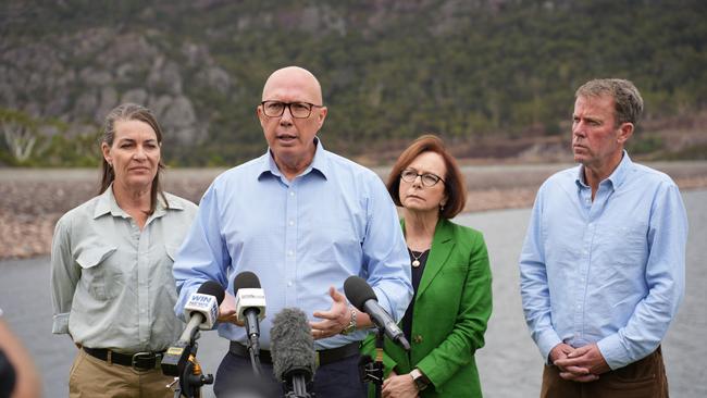 Perin Davey, Peter Dutton, Anne Webster and Dan Tehan visit the Grampians following the bushfires Picture: Supplied